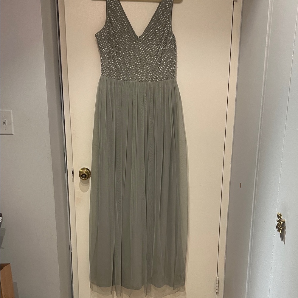 BHLDN Sage Maxi Dress with Beaded Bodice